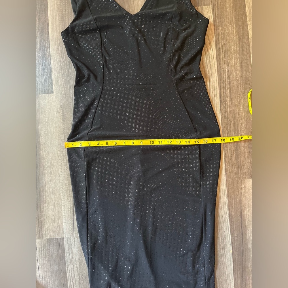Calvin Klein Black Sparkle Sheath Cocktail Dress SZ 6 - Picture 8 of 11